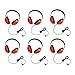 Califone 2800-RD Listening First Stereo Headphones for Kids Bundle (Red) (6 Items)