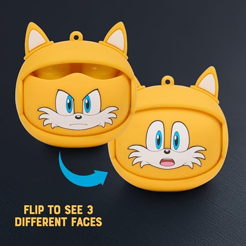Image of Sakar - Wireless Earbuds Sonic, True Wireless Bluetooth Earbuds with Active Noise Cancelling, in-Ear Headphones with Charging Case, Tails Yellow