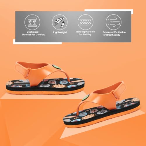 Image of Durable Kids' Flip-Flops with Anti-Slip Sole with joyful print| Comfortable Summer Sandals- perfect outing or daily use & beach days | easy to clean with damp clothes| open toe support