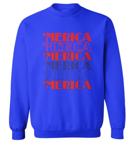Tcombo Merica Repeating - USA America Toddler Fleece Crewneck Sweater