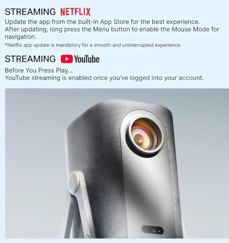 Image of CineHead Ultra Smart Projector | Google TV | Native Full HD 1080P | 4K Supported | Auto Focus | Auto Keystone | Dual Band WiFi | Bluetooth | Dolby Audio | Home Theatre Projector