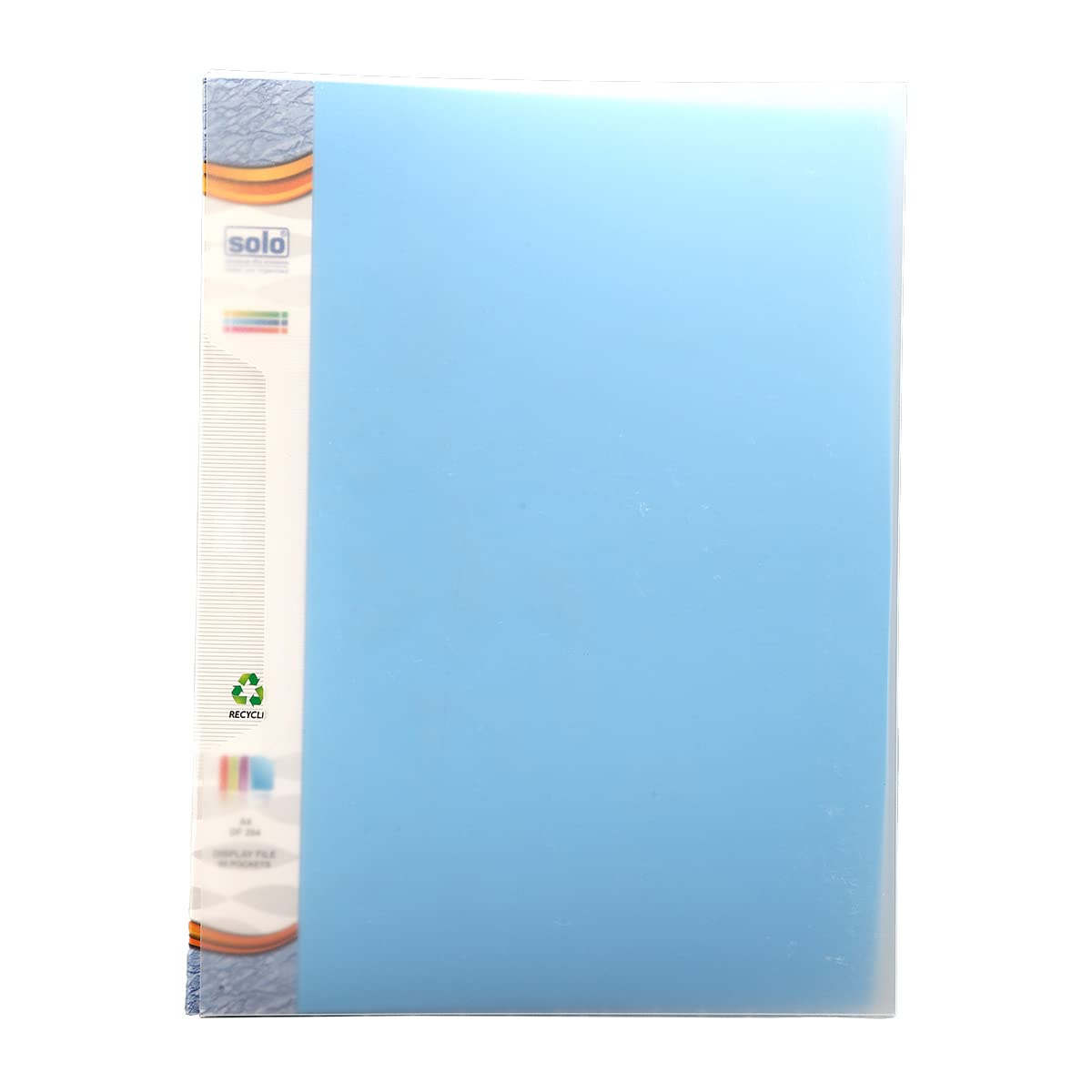 Solo Display File, Presentation Folder with Clear Document Sleeve, Professional Display Portfolio (Display File (Blue), A4 Size-80 Pocket) 2