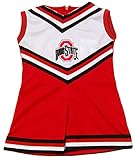 Little King Toddler/Youth Girls Team Cheer Jumper Dress-Ohio State Buckeyes-6Y