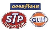 Good Year: 11.5 x 2.7 cm * STP: 10 x 7 cm * Gulf: 9 x 6 cm