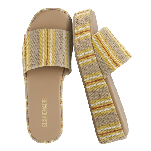 Image of CUSHIONAIRE Women's Kudos Platform Slide Sandals