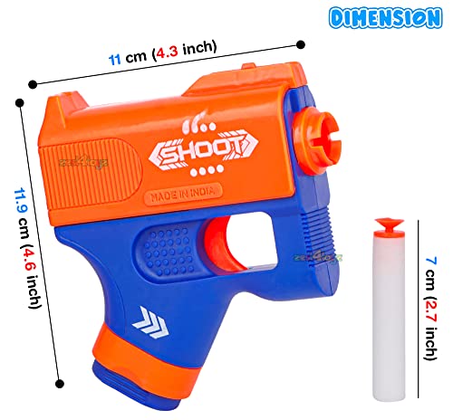 Image of zest 4 toyz Foam Blaster Storm Safe and Long Range Toy Gun for Kids Included 3 Bullets Toy Gun for Kids (Blue)