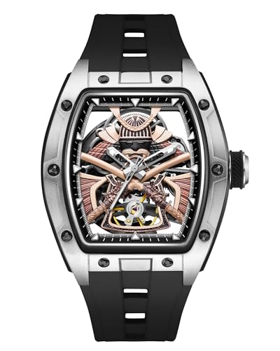 Image of ALIX Men's Automatic Skeleton Self-Winding Water Resistant Chronograph Analog Watch