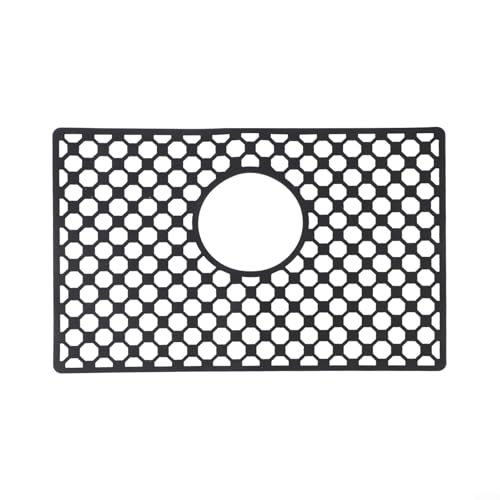 Alfombrilla protectora de silicona antideslizante, resistente al calor hasta 260 °C, con orificio de drenaje y pies elevados para fregadero de cocina, alfombrilla de goteo fácil de limpiar, color