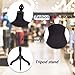 Mannequin Dress Form Female Dress Model Torso Display Mannequin Body 60-67 Inch Height Adjustable Tripod Stand (Black, 60-67 Inches)