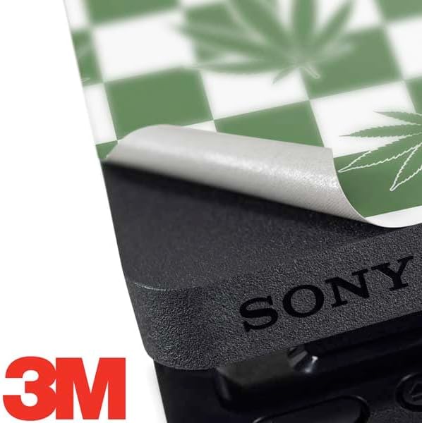 Skinit Decal Gaming Skin Compatible with PS4 Slim Bundle - Marijuana Green Checkered Design