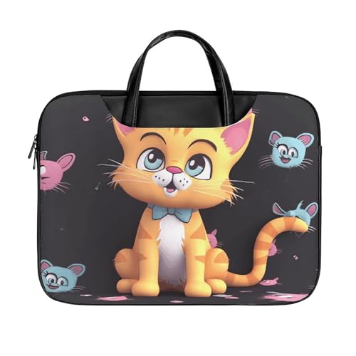 Bolso bandolera impermeable para laptop 17" estilo gato miniatura 1