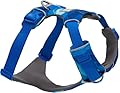 RUFFWEAR Medium Dog Harness, Front Range, Reflective, Padded, Adjustable, Blue, Size M, Coastal Mountains