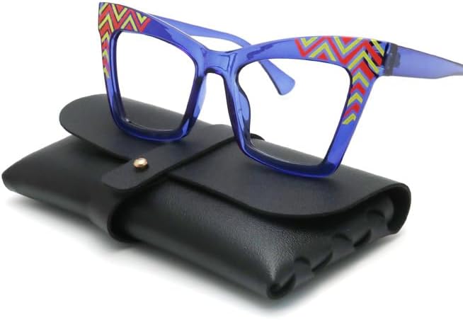 Miniatura 8 de HGIOOIGH Trendy TR90 Cat Eye Reading Glasses for Women Blue Light Blocking Computer Reader with Metal Hinges Stylish Frame