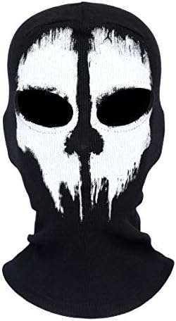Amazon Com Black Mask Cloth Call Skeleton Of Duty Mask Ghost Skull For Men Boys One Size Elias Mask Clothing