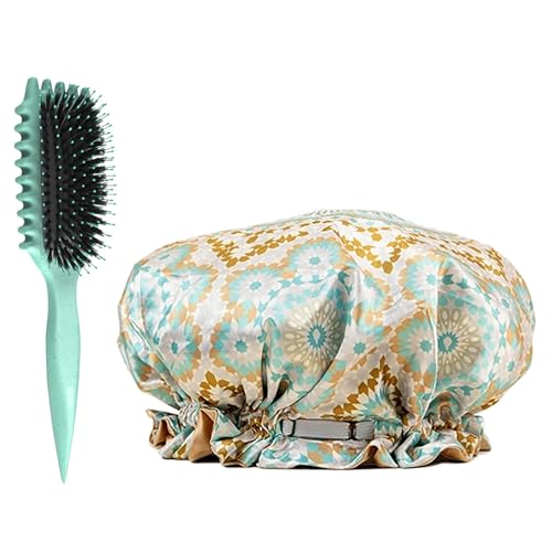 Bounce Curl Slay and Stay Bundle, Reversible Satin Hair Bonnet & Teal Define EdgeLift Brush image 5