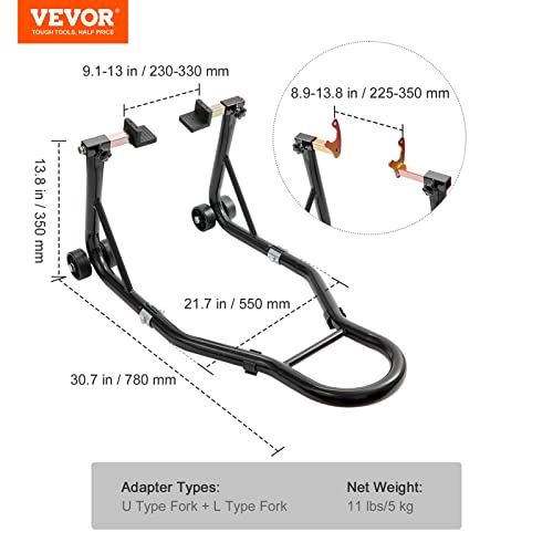 Vevor 850 LBS MOTORCYCLE REAR WHEEL STAND Motorcycle Rear Wheel Stand, Motorcycle Lift Jack Stand thumb #6