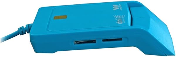 Woxter Lector Dni Combo - Lector DNI electrónico 3.0 y 4.0, Compatible con Las Tarjetas Smart Cards o Tarjetas Inteligentes, con 3 Ranuras para Tarjetas, Color Azul - 3