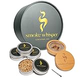Smoke Whisper - Smoke Top Cocktail Kit - Smoker Kit - Whiskey Infuser - Four Kinds of Wood Chips -...