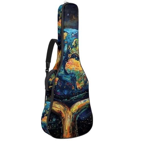 Housse de guitare acoustique finis les encombrements avec le crochet de suspension