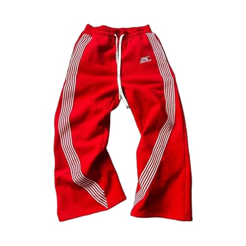 Pantalon ample homme pour le sport avec coupe droite respirante à rayures