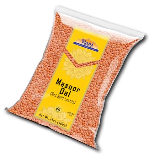 Image of Rani Masoor Dal (Indian Red Lentils) Split Gram 14oz (400g) ~ All Natural | Gluten Friendly | NON-GMO | Kosher | Vegan | Indian Origin