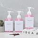 GOYISEE Nachfüllbare Shampoo- und Conditioner-Flaschen für Duschwand, Shampoo- und Conditioner-Spender mit Pumpe, ohne Bohren, 3 Flaschen, Rosa