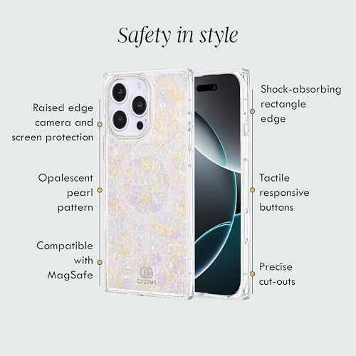 Image of COCOMII Rectangle for iPhone 14 Pro Max Case, Aurora Opal