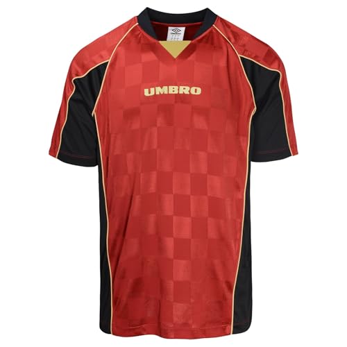 Amazon.com: Umbro Men's Panelled Raglan Shirt, RED Dahlia/Black