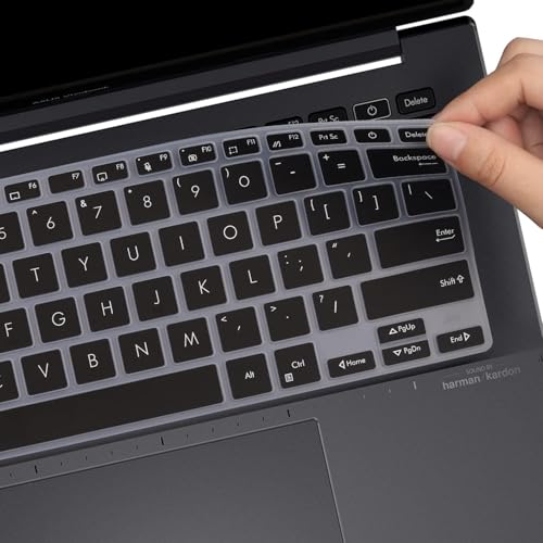 Image of RAYA Silicone Keyboard Skin Cover for ASUS Vivobook 14 OLED (X1405 / M1405) & Vivobook S 14 Flip (TP3402 / TN3402) & VivoBook S 14 OLED (S3402) Laptop (Black)