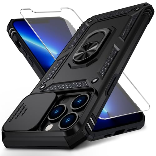 Vinve iPhone 13 Pro Max Case with Lens Cover & Ring Holder