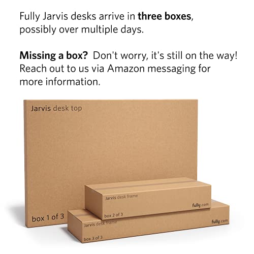 Image of Fully Jarvis Standing Desk 48 inch x 30 inch Natural Bamboo Top - Electric Adjustable Desk Height from 30 inch to 49.3 inch with Memory Preset Controller (Contour, Black Frame)