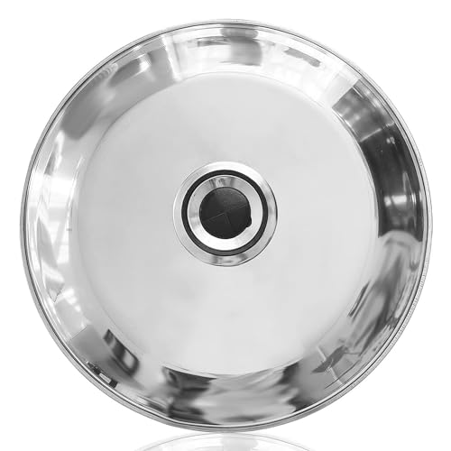 LS - Tapa para Sartenes Volteatortillas - Volteadora de Tortillas en Acero Inox - Tapa para Sartén y para Voltear Tortillas - 28 cm