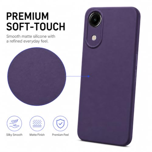 Image of FIRST MART Matte Silicone Back Cover for Vivo T5e - Purple