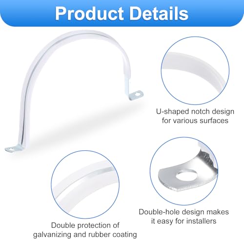 Colliers de serrage en U uxcell de 4,5 cm et brides de fixation pour tubes rigides
