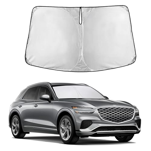 Image of Autovir Windshield Sun Shade Fit for 2022-2024 2025 2026 Genesis Gv70 Sunshade, Front Car Window Shades Sun Visor, Blocks UV Rays & Heat, Car Accessories