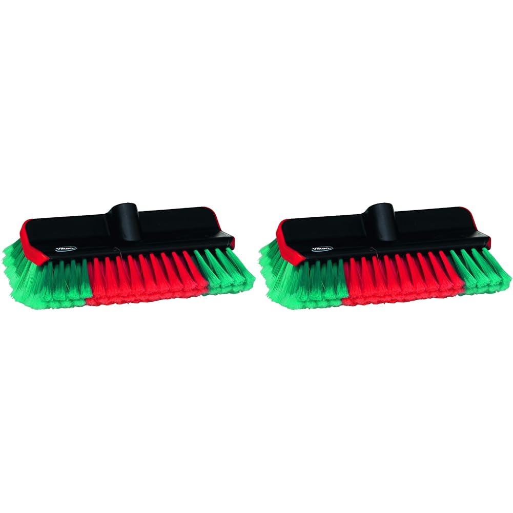 Vikan High/Low Waschbürste für Auto, PKW, LKW und Bus, Autowaschbürste 28 cm mit Wasserdurchlauf max. 50°C. (Packung mit 2)