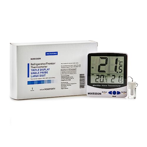 Image of McKesson Refrigerator /Freezer Thermometer with Triple Display, Large, 1 ct