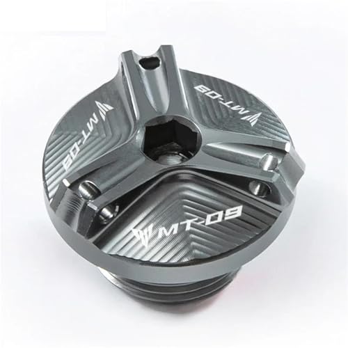 Bouchon d'huile moteur de moto Yamaha MT09 finition Gray