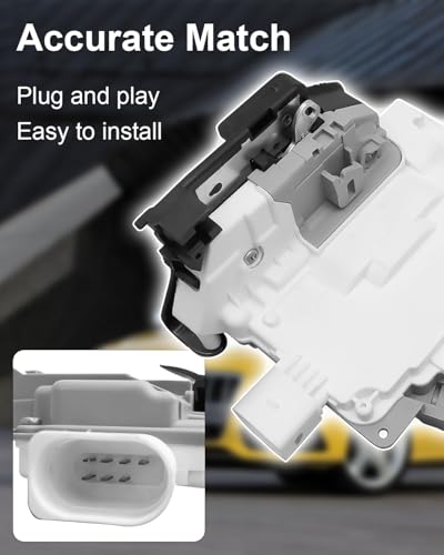 Image of 8K0839016A Door Lock Latch Actuator Fit for Audi Porsche A4 Q5 A4 Quattro | Fit for S4 Cayenne Panamera, Replace 9A783911601 V10852332, Rear Right Passenger Side