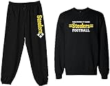 Pure Creative Apparel Unisex Custom Steelers Black Whatever It Takes Sweatpant Sweatshirt Set (X-Large)