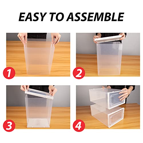 Apobabo Hat Organizer For Baseball Caps, Transparent Dust-Free Cap Rack Box Display, Easy Assembly Stackable Hat Storage System #TOP5