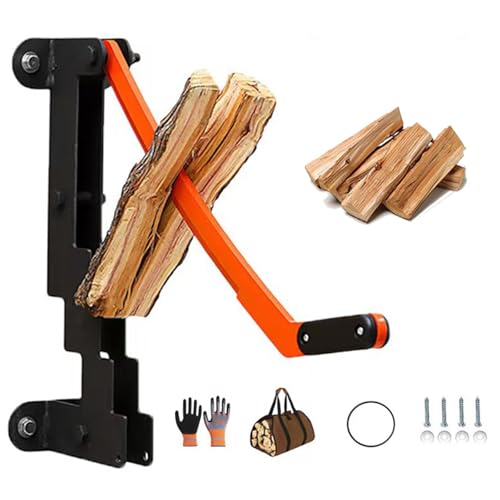 HWYYLXS Rajadora De LeñA De Pared, Astilladora De LeñA De Pared, Astilladora De LeñA Manual PortáTil con Bolsa para LeñA Y Guantes para Acampar Y El JardíN