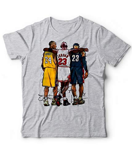 Fruit of the Loom Camiseta Campeones Baloncesto Kobe MJ23 Lebron Leyenda 24 - T-Shirt Basket Hombre...