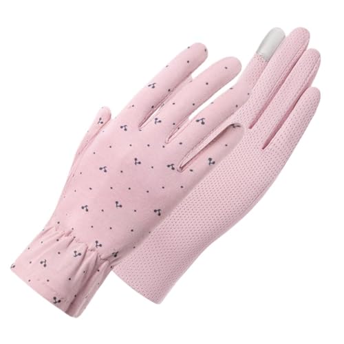 WSKDHD - Guantes de protección solar de verano para mujer, de algodón, guantes de protección solar (color: D, tamaño: talla uniforme)