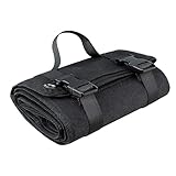 HUGDSB Gepolsterte Schießmatte, aufrollbare Taktische Schießmatte, Liegendschützenmatten Schießdeckenmatte for Langstreckenschießen oder Liegend-Wettkampfjagd(Black)