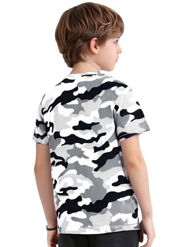 Kids Boys Athletic T-Shirts Basketball Running Quick Dry Shirt Casual Camouflage T-Shirts2