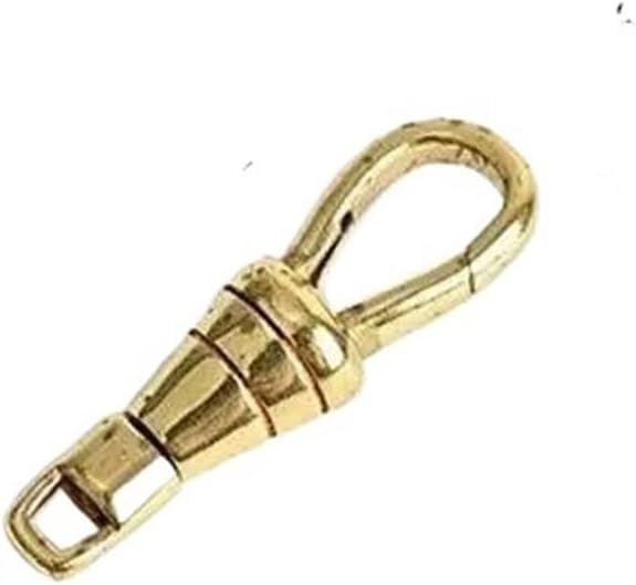 10pcs Brass Pocket Watch Swivel Clip Chain Spring Snap Hook 30mm 1.2 Inch | Durable brass swivel snap hooks for watch chains, keychains, crafts. 30mm size, easy clip.(ColorA3)