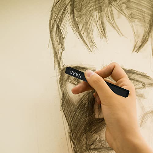 12 Pieces Graphite Material Sticks Square Compressed Charcoal Sticks Drawing Pencils Set for DIY Drawing Crafts, Sketching, Shading, Beginners and Artists - Image 3