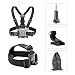 MOUNTDOG Action Camera Accessories Head Strap Chest Strap Mount for Gopro Hero 7/6/5/Session/4/3/2/ Action Cameras- Anti-Slip Design