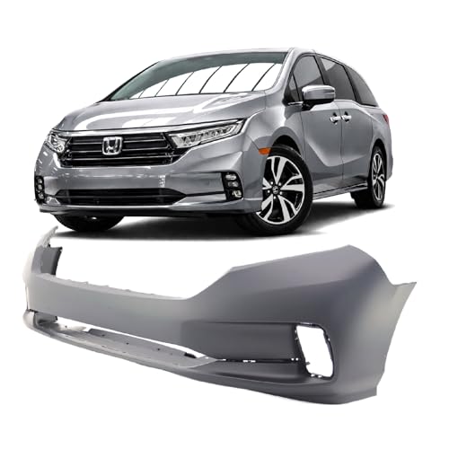 Image of FitParts Compatible with Honda Odyssey 2021-2022 Front Right Bumper Cover | Passenger Side, Primed, Ready to Paint, OEM 04711THRA50ZZ, HO1000325